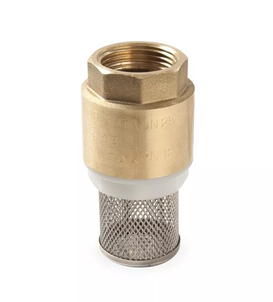 VALVULA-CHECK-PIE-YORK.png Válvula ret. vertical c/filtro tejido - Imagen 1